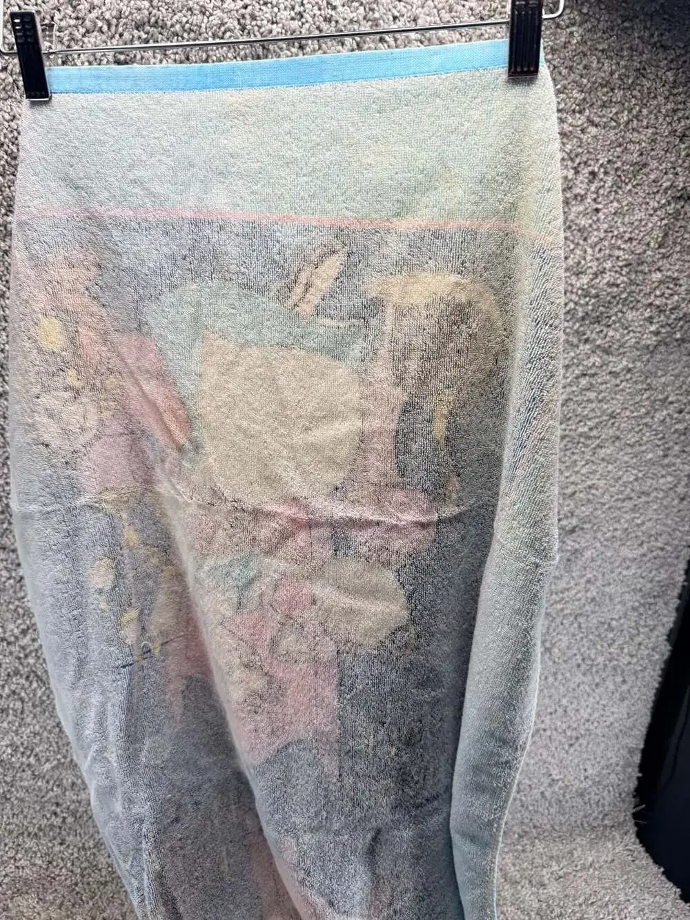 Vintage Disney Beauty and the Beast Belle Bath Towel